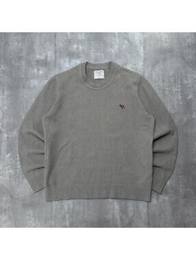 Y2K Grey Abercrombie & Fitch Grunge Knit Sweater